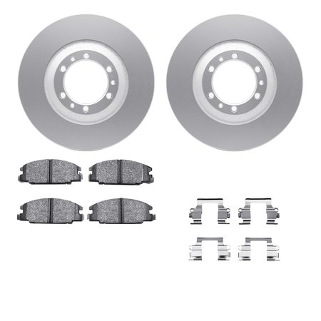 DYNAMIC FRICTION CO 4512-37006, Geospec Rotors with 5000 Advanced Brake Pads includes Hardware, Silver 4512-37006